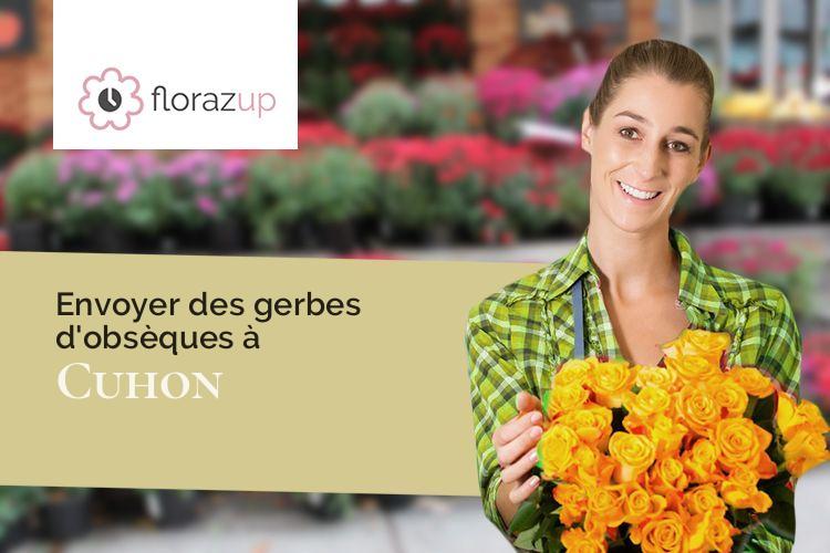 couronnes de fleurs pour un enterrement à Cuhon (Vienne/86110)