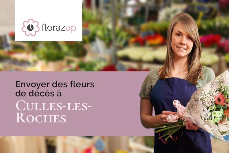coeurs de fleurs pour des obsèques à Culles-les-Roches (Saône-et-Loire/71460)
