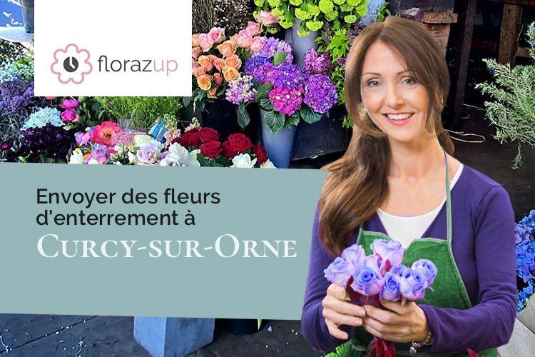 compositions de fleurs pour un deuil à Curcy-sur-Orne (Calvados/14220)
