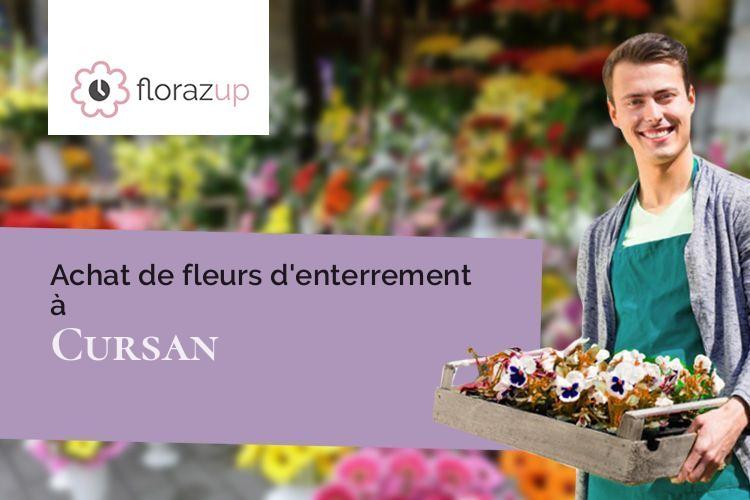 gerbes de fleurs pour des obsèques à Cursan (Gironde/33670)