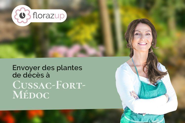 compositions de fleurs pour un décès à Cussac-Fort-Médoc (Gironde/33460)