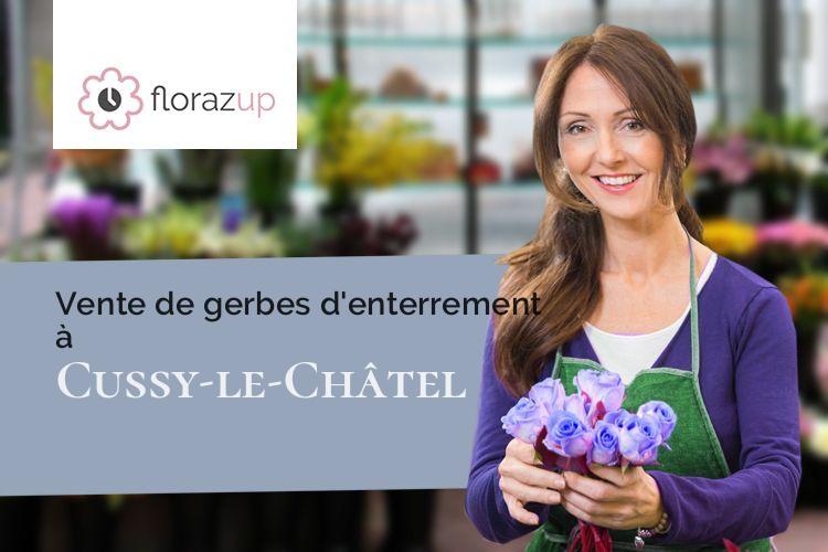 coeurs de fleurs pour un enterrement à Cussy-le-Châtel (Côte-d'Or/21230)