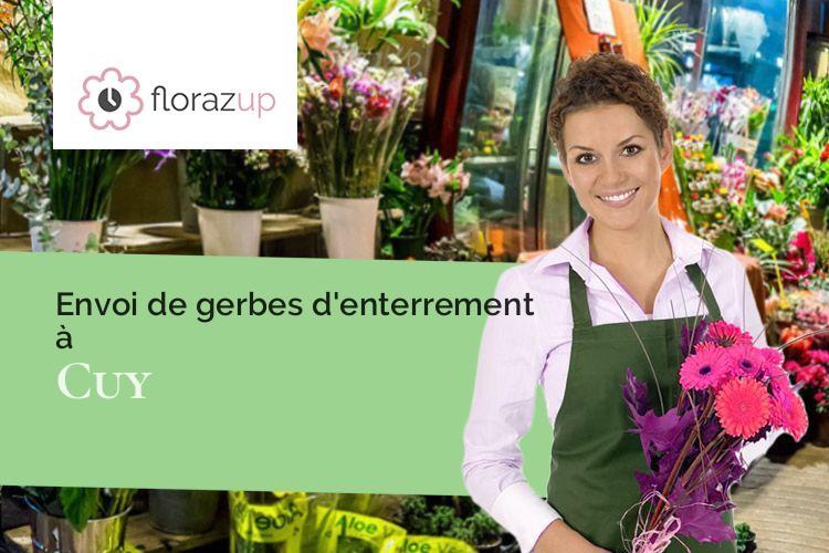 créations de fleurs pour un enterrement à Cuy (Oise/60310)