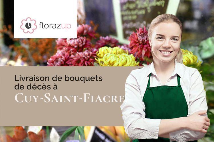 gerbes de fleurs pour un enterrement à Cuy-Saint-Fiacre (Seine-Maritime/76220)