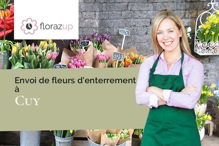 créations de fleurs pour un enterrement à Cuy (Yonne/89140)