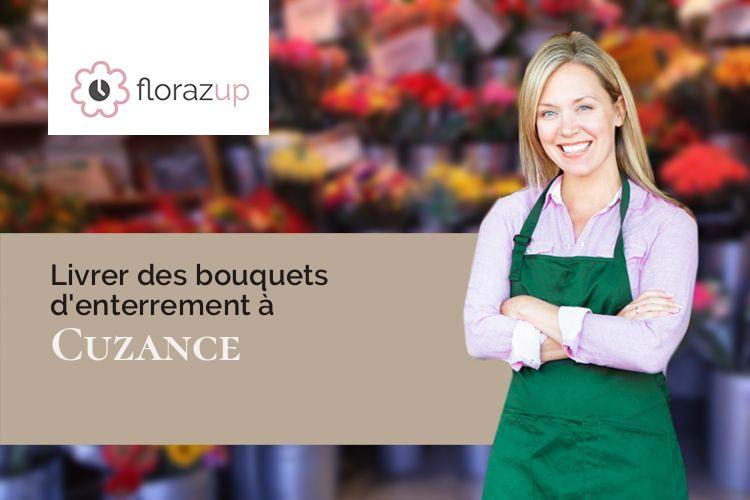 couronnes florales pour un deuil à Cuzance (Lot/46600)