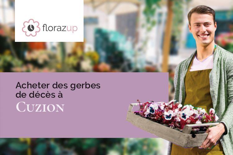 compositions de fleurs pour des funérailles à Cuzion (Indre/36190)