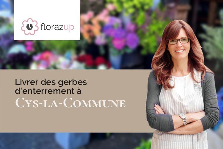 compositions florales pour un deuil à Cys-la-Commune (Aisne/02220)