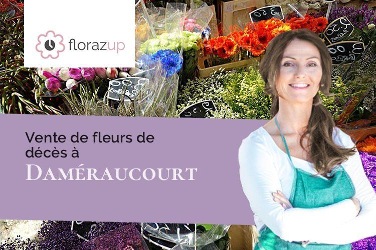 coeurs de fleurs pour un deuil à Daméraucourt (Oise/60210)