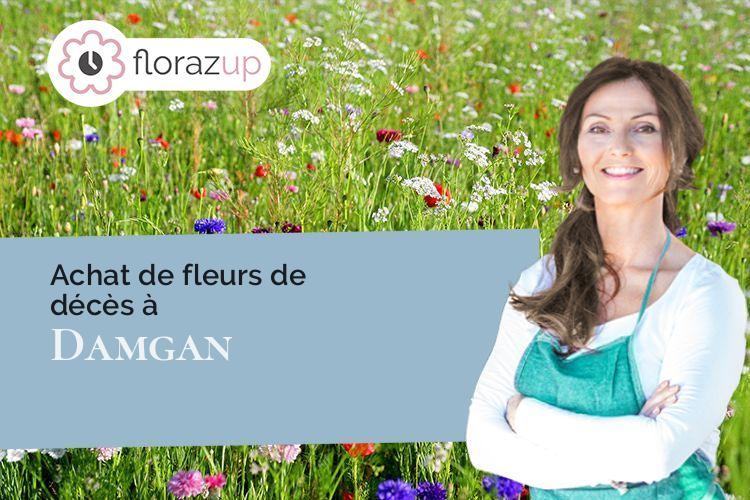 couronnes florales pour des funérailles à Damgan (Morbihan/56750)