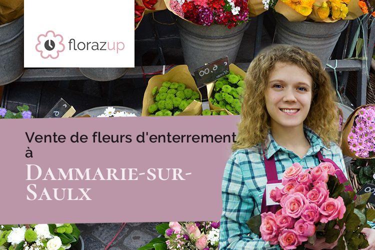 couronnes de fleurs pour un deuil à Dammarie-sur-Saulx (Meuse/55500)