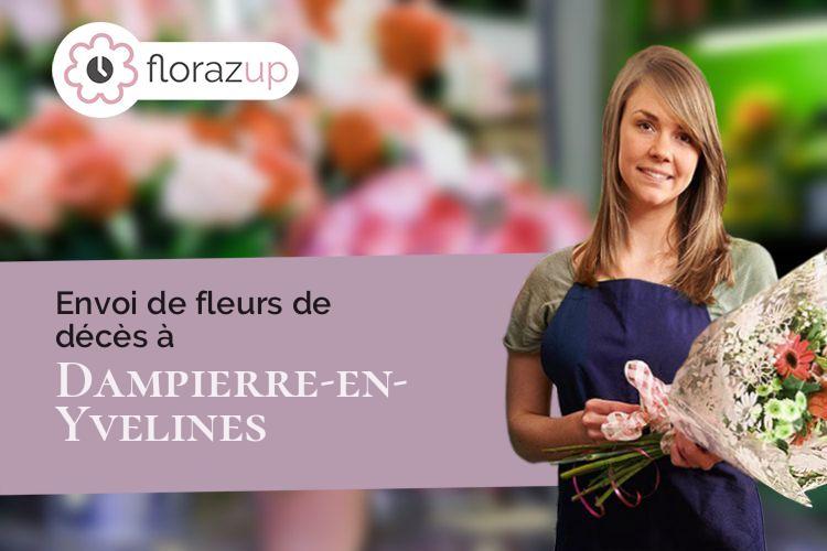 créations florales pour un enterrement à Dampierre-en-Yvelines (Yvelines/78720)