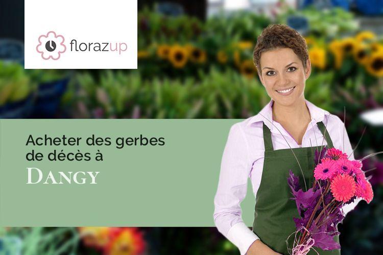 compositions de fleurs pour une crémation à Dangy (Manche/50750)