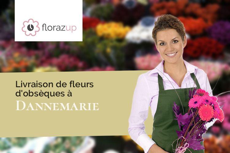 couronnes de fleurs pour un enterrement à Dannemarie (Yvelines/78550)