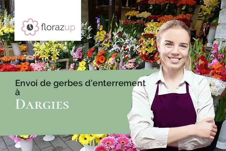 compositions florales pour des funérailles à Dargies (Oise/60210)