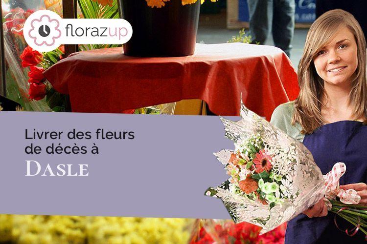 compositions florales pour un décès à Dasle (Doubs/25230)