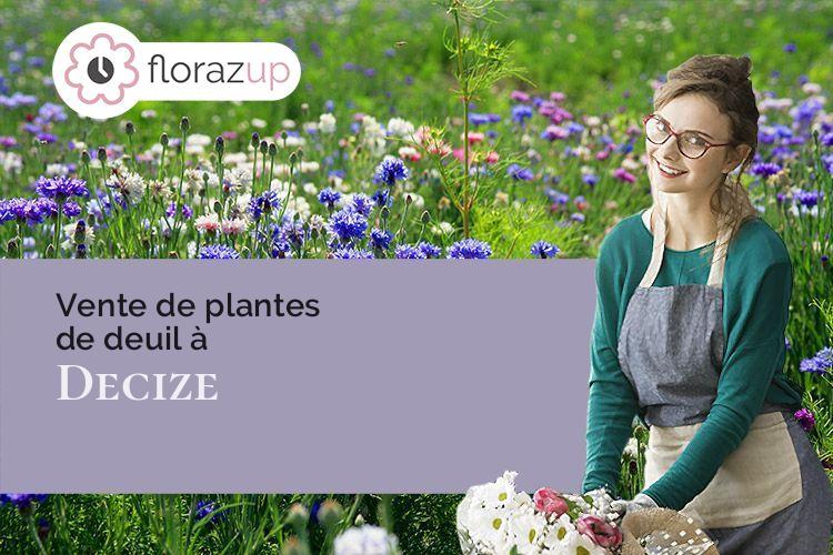 fleurs deuil pour des funérailles à Decize (Nièvre/58300)