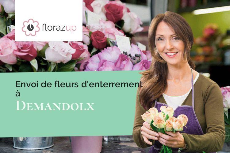 croix de fleurs pour des obsèques à Demandolx (Alpes-de-Haute-Provence/04120)