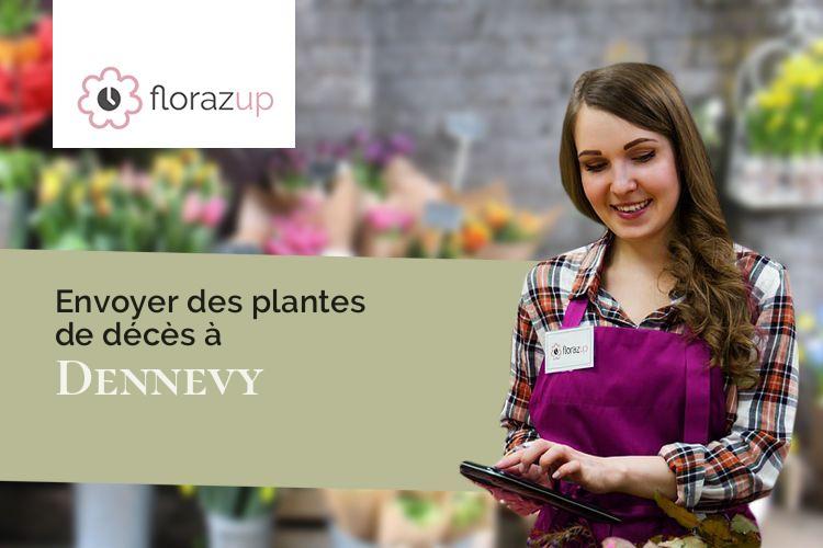 compositions de fleurs pour des funérailles à Dennevy (Saône-et-Loire/71510)