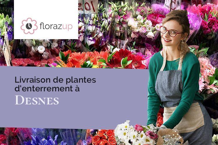 créations de fleurs pour des funérailles à Desnes (Jura/39140)