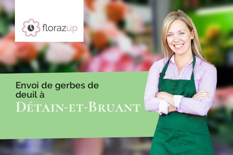 compositions de fleurs pour un deuil à Détain-et-Bruant (Côte-d'Or/21220)