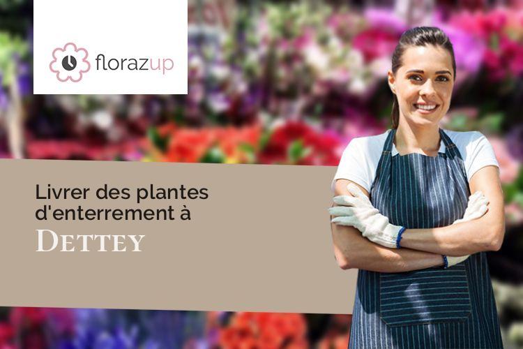 créations de fleurs pour un enterrement à Dettey (Saône-et-Loire/71190)