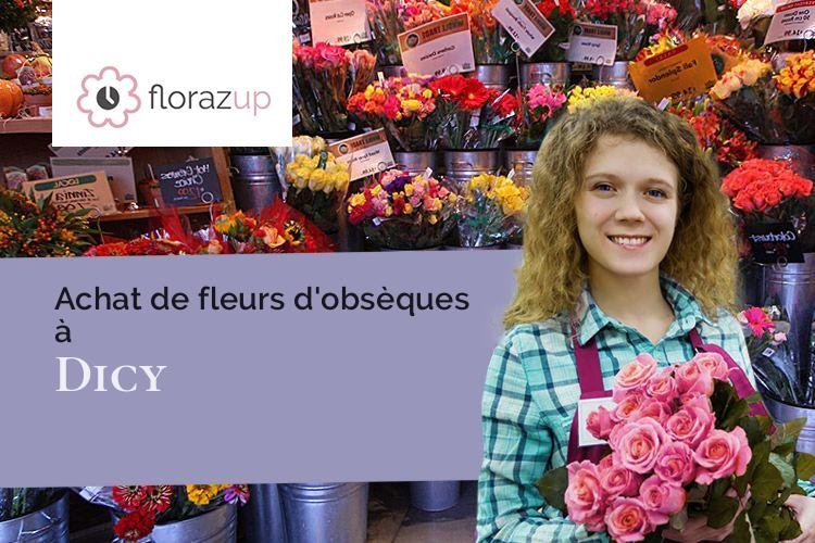 créations florales pour un décès à Dicy (Yonne/89120)