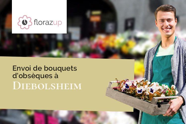 couronnes florales pour des funérailles à Diebolsheim (Bas-Rhin/67230)