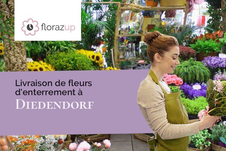 couronnes florales pour des funérailles à Diedendorf (Bas-Rhin/67260)