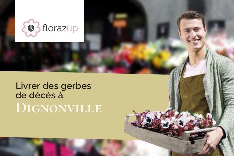 couronnes de fleurs pour des funérailles à Dignonville (Vosges/88000)