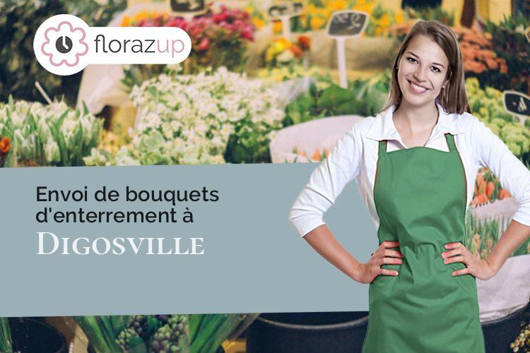 bouquets de fleurs pour un deuil à Digosville (Manche/50110)