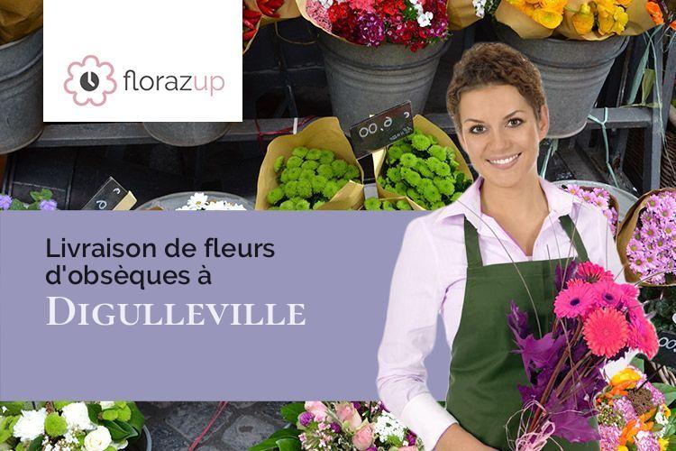 couronnes florales pour des funérailles à Digulleville (Manche/50440)