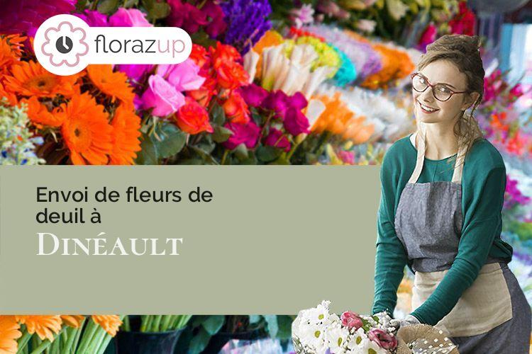 bouquets de fleurs pour un deuil à Dinéault (Finistère/29150)