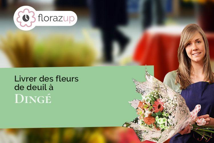 créations de fleurs pour un deuil à Dingé (Ille-et-Vilaine/35440)