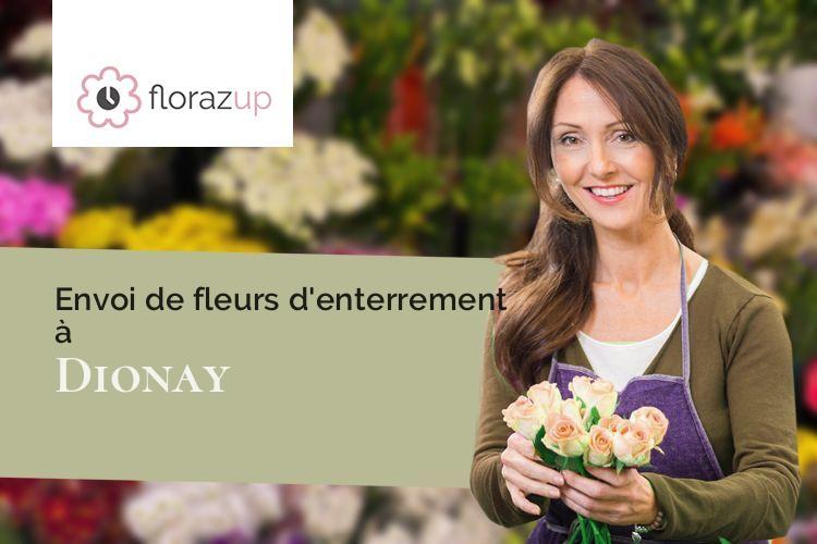 croix de fleurs pour des obsèques à Dionay (Isère/38160)