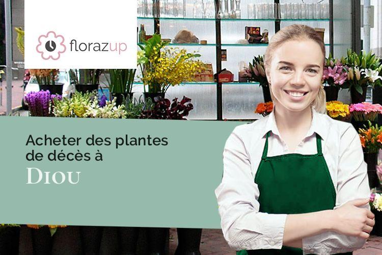 compositions de fleurs pour un enterrement à Diou (Indre/36260)