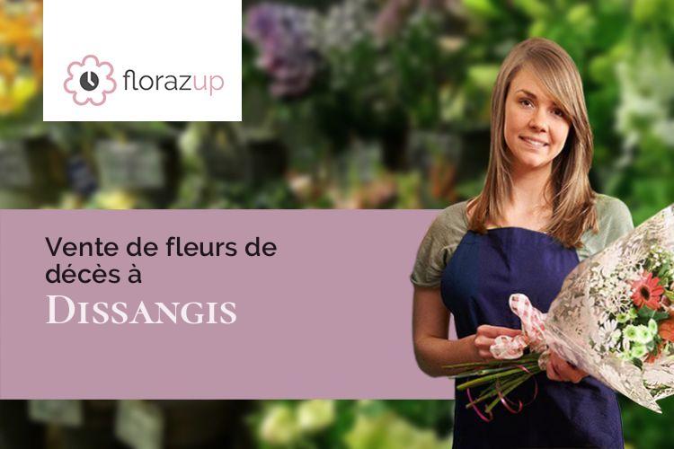 couronnes florales pour des funérailles à Dissangis (Yonne/89440)