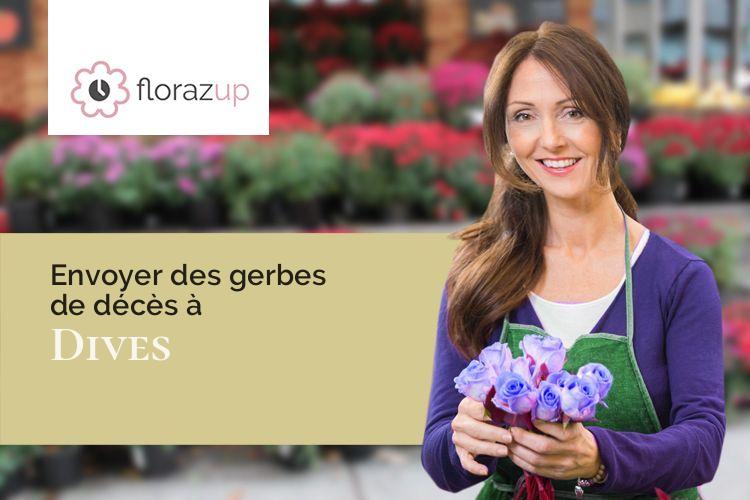 compositions florales pour des funérailles à Dives (Oise/60310)