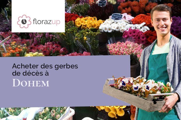 compositions de fleurs pour un décès à Dohem (Pas-de-Calais/62380)