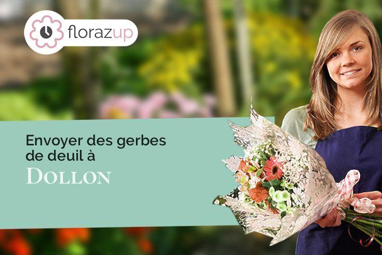 croix de fleurs pour un deuil à Dollon (Sarthe/72390)