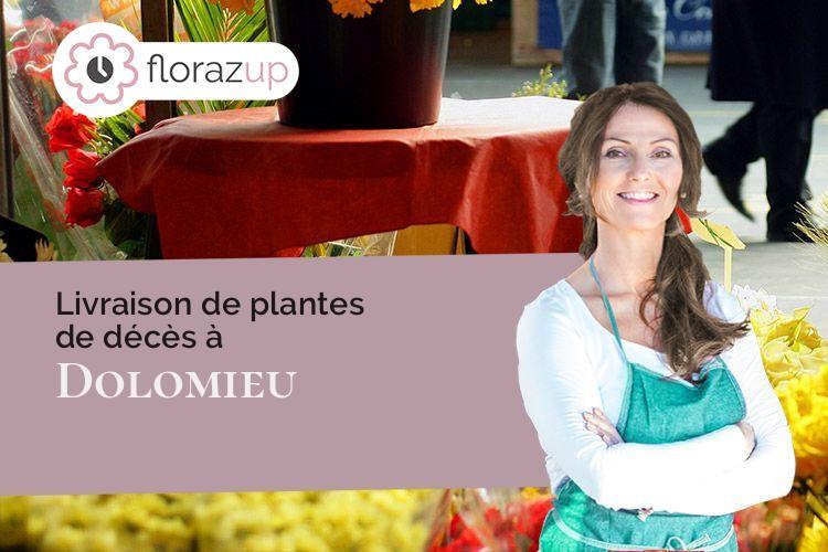 couronnes de fleurs pour des obsèques à Dolomieu (Isère/38110)