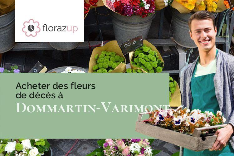 fleurs deuil pour des obsèques à Dommartin-Varimont (Marne/51330)
