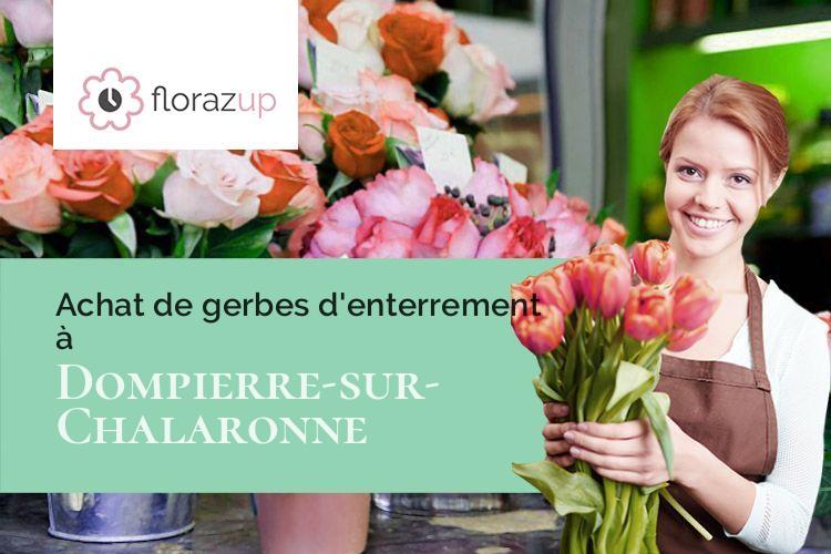 gerbes de fleurs pour des funérailles à Dompierre-sur-Chalaronne (Ain/01400)