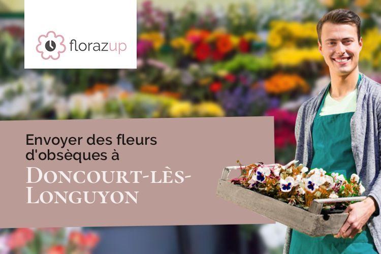 couronnes florales pour des funérailles à Doncourt-lès-Longuyon (Meurthe-et-Moselle/54620)