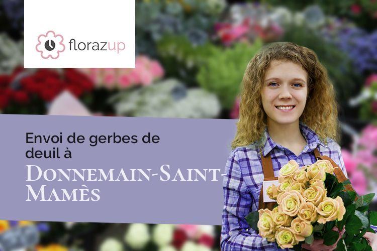 croix de fleurs pour des obsèques à Donnemain-Saint-Mamès (Eure-et-Loir/28200)