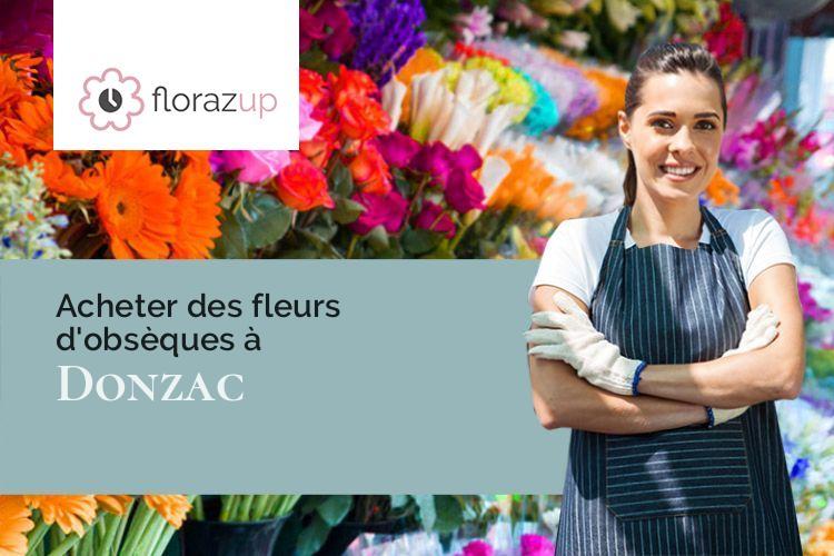 créations de fleurs pour un deuil à Donzac (Gironde/33410)
