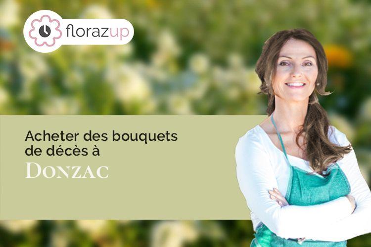 fleurs deuil pour des funérailles à Donzac (Tarn-et-Garonne/82340)