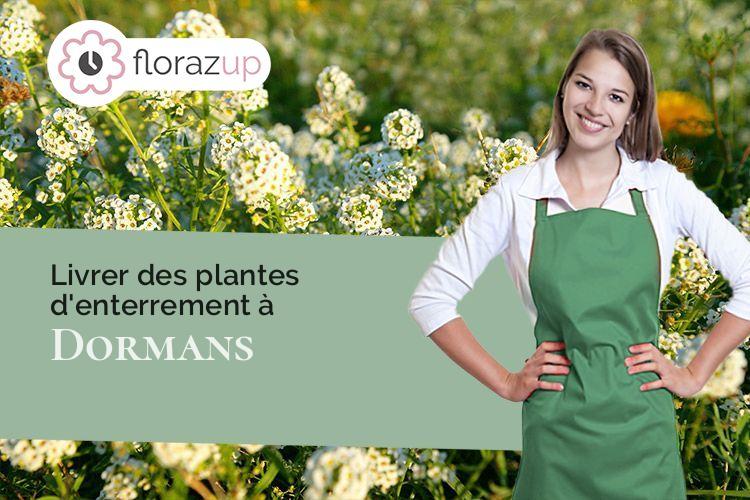 couronnes florales pour une crémation à Dormans (Marne/51700)