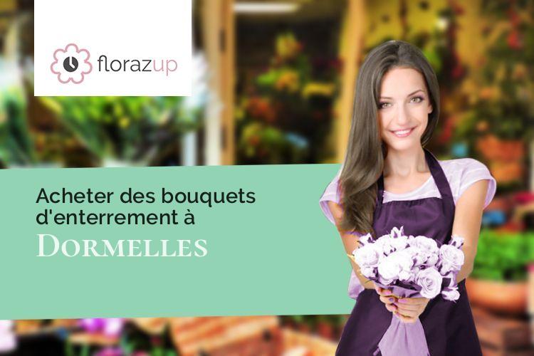 couronnes florales pour des funérailles à Dormelles (Seine-et-Marne/77130)