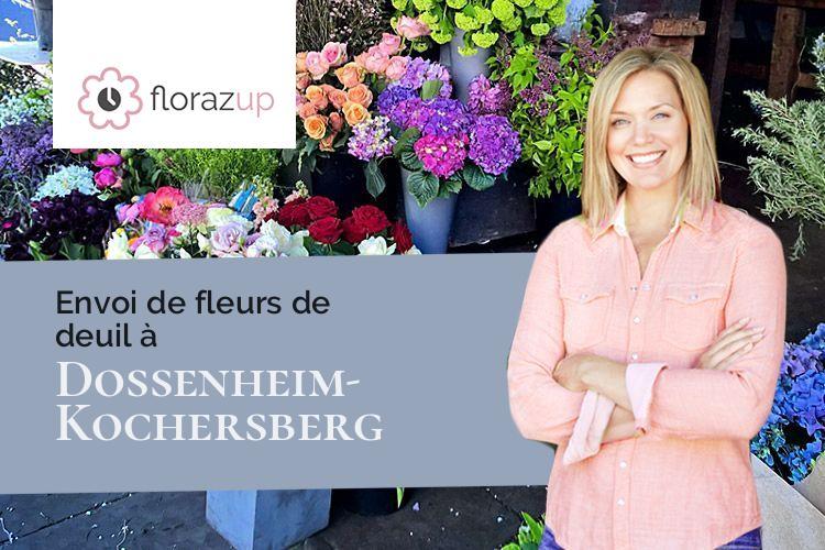 fleurs deuil pour un enterrement à Dossenheim-Kochersberg (Bas-Rhin/67117)